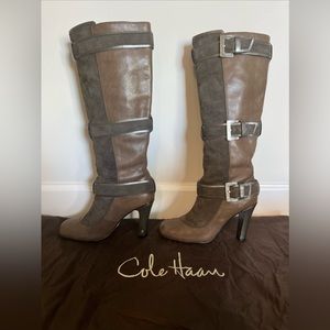 Two-tone,knee-high boots from Cole Haan Nike air. Size 9